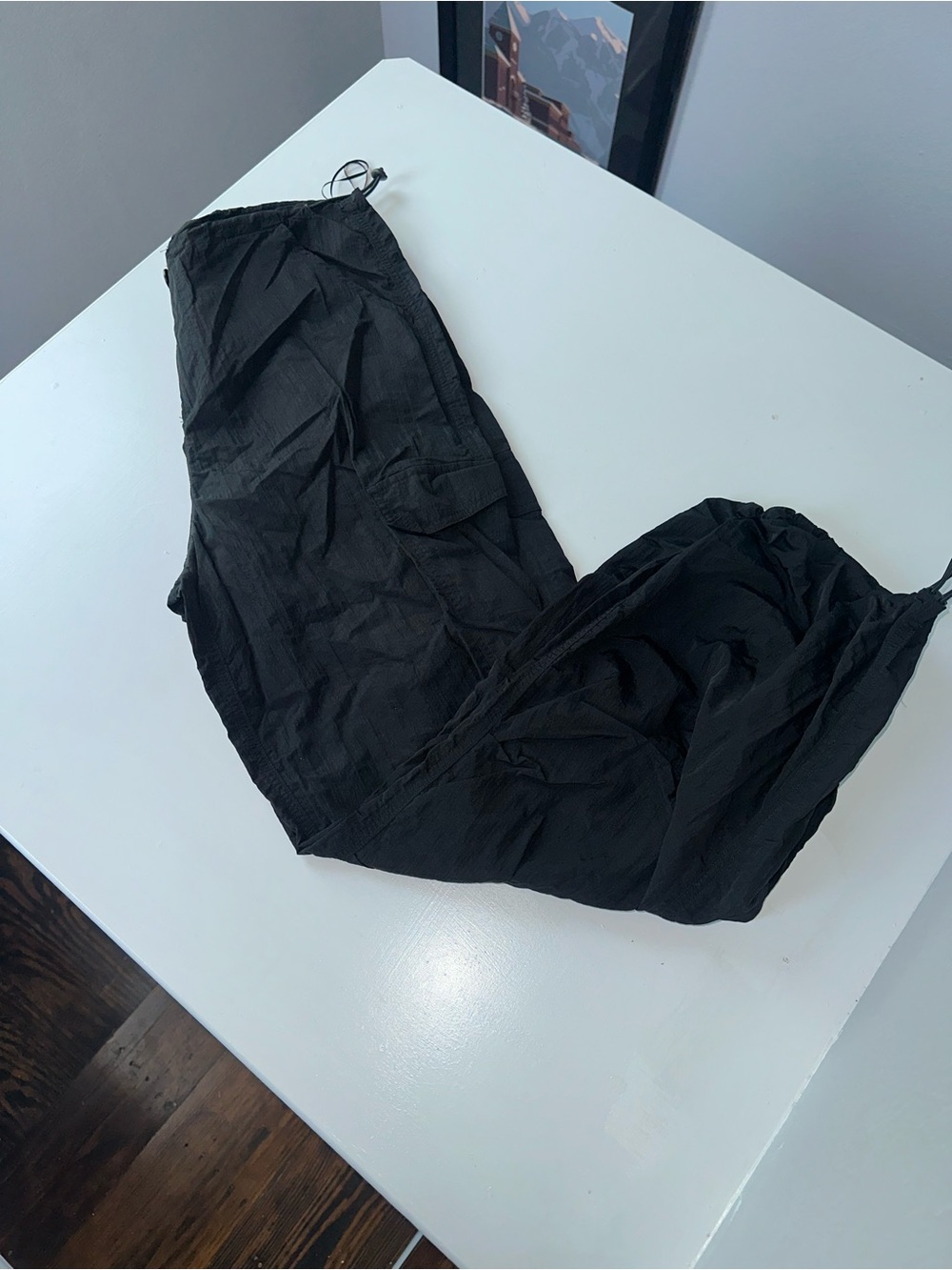 White Fox Boutique Black Parachute Pants